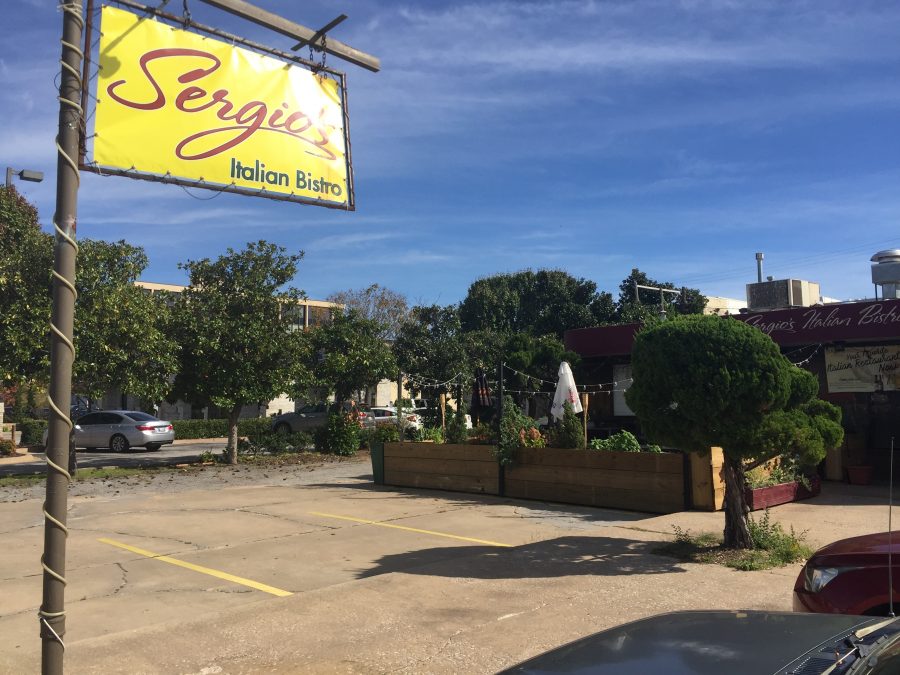 Sergio’s Italian Bistro is located at 104 E. Gray St. and is behind Sooner Theatre. 
