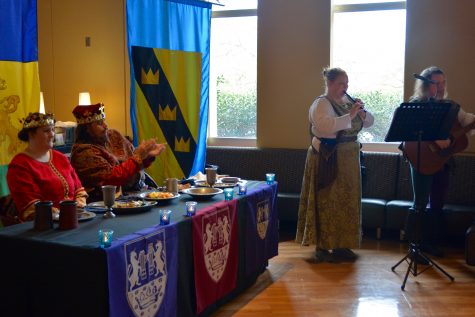 Medieval Fair cast members perform as a king, queen and minstrels. The fair will run March 31 to April 2 after months of planning.