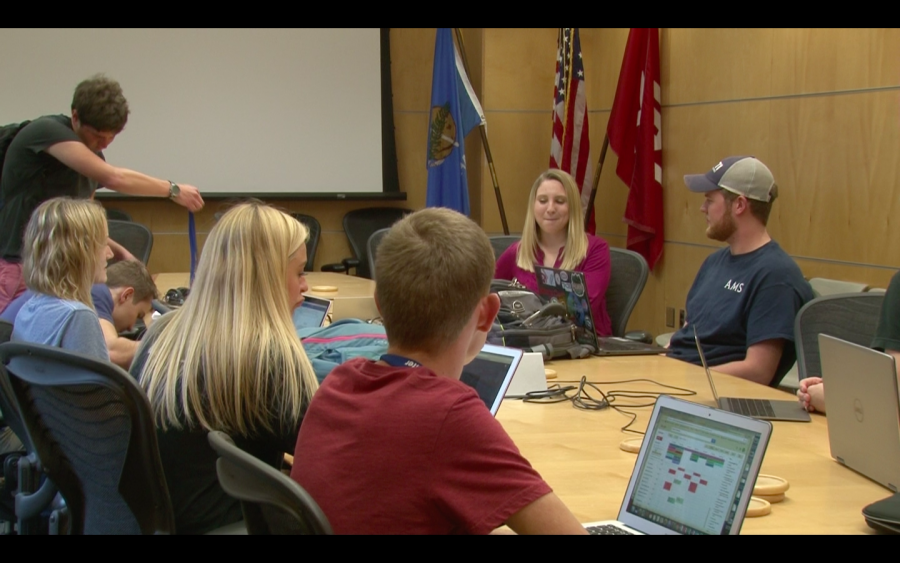 Members of SCAN held their monthly officer meeting Tuesday at the National Weather Center in Norman to discuss money raised for hurricane relief days before the donation’s deadline.