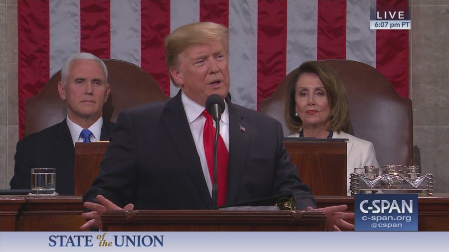 President Trump in the 2019 State of the Union address (C-Span)
