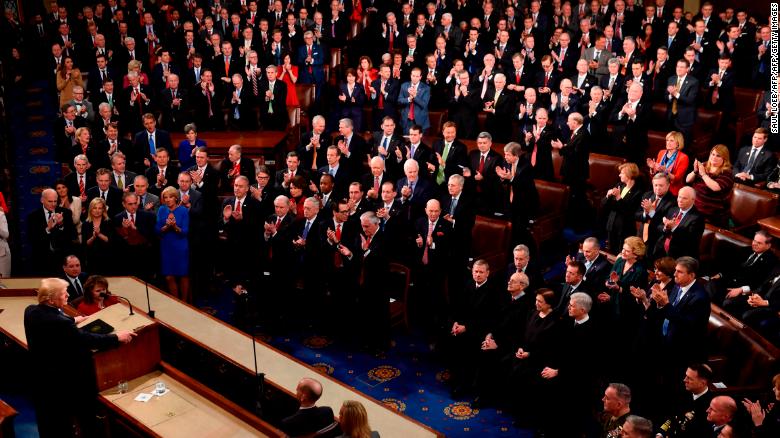 Trump touted a bipartisan message of unity during his State of the Union address