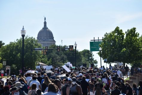 Protest march in Oklahoma City on May 31, 2020.