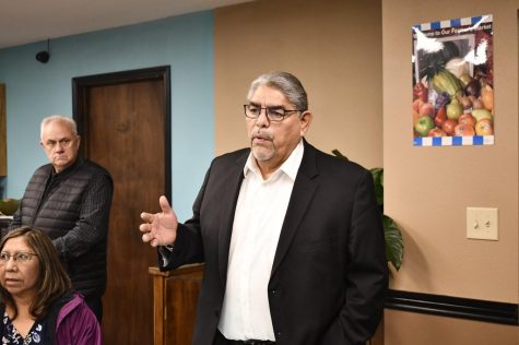 Chairman Komalty (pictured, center) sought injunction over concern about COVID-19 exposure. Photo courtesy of the Kiowa Tribe.
