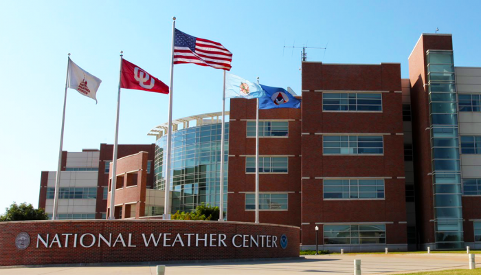 The Radar Operations Center, located at the National Weather Center (pictured) in Norman, Okla., coordinates meteorological and engineering support for 122 weather forecasting offices across the US. Photo courtesy University of Oklahoma