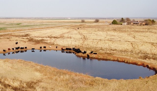 Jimmy Kinder’s farm in Walters. Kinder said if water from his ponds were to spill into Deep Red Creek, then Cache Creek and into the Red River, he could be subject to federal regulation under the Obama-era ruling. Photo provided by Jimmy Kinder.