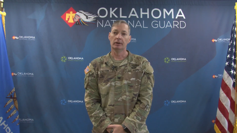 Colonel Robert Walter, Oklahoma National Guard Joint Task Force Commander, said he expects all Oklahomans to have received the COVID-19 vaccine by midsummer. Photo courtesy ngaok.org