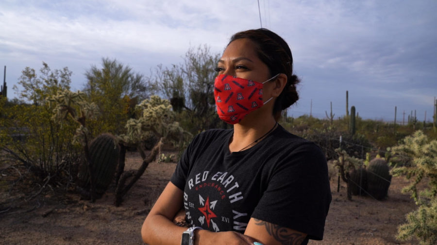 Marlinda Bedonie has found a passion for running and representing her Indigenous culture on social media, highlighting her half-marathons, 10Ks and other races. (Photo by Ike Everard/Cronkite News)
