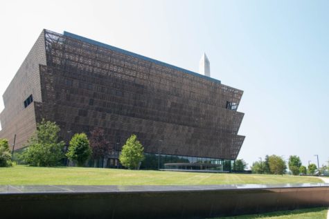 View of the National African-American Museum of History and Culture from 14th street on May 26. The museum is located to the northeast of the Washington Monument. PHOTO BY: Kolby Terrell 