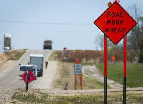 Highway work such as this last year on State Highway 19 in Ada will be accelerated as a result of new funding obtained by the Oklahoma Department of Transportation.  Photo courtesy Ada News