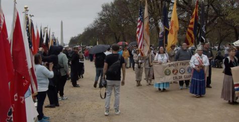 Celebration participants march across the National Mall.  Gaylord News/Beck Connelley