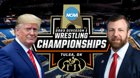 Sen. Mullin and former President Trump attended the NCAA Wrestling Tournament at the BOK Center in Tulsa.