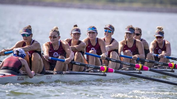 Lale Edil (third from right) will be competing for Team USA at the World Rowing Under 23 Championships in Bulgaria from July 19-23. (Liz Parke/OU Athletics photo)

