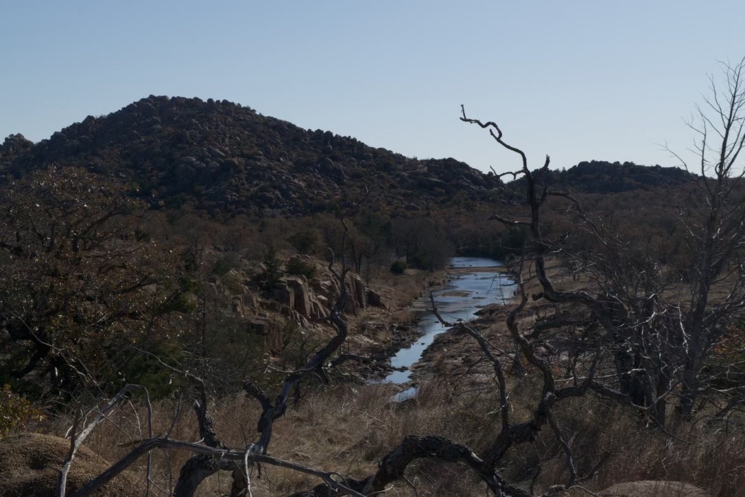 A+stream+flows+slowly+on+a+fall+afternoon+in+Oklahomas+Wichita+Mountains+wildlife+refuge+and+wilderness+area.+%28Photo+by+Julia+Manipella%2FGaylord+News%29%0A