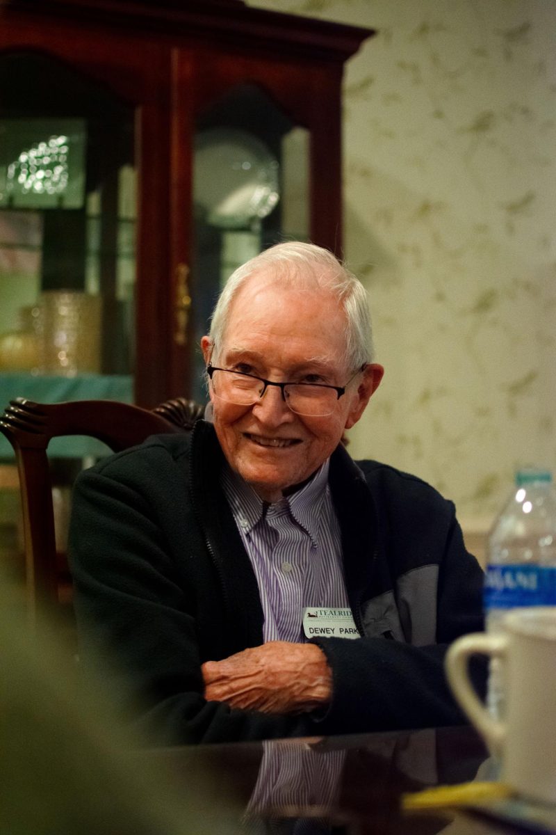 97-year-old Dewey Parker tells stories of his time in World War II.  Maria Nairn/Gaylord News
