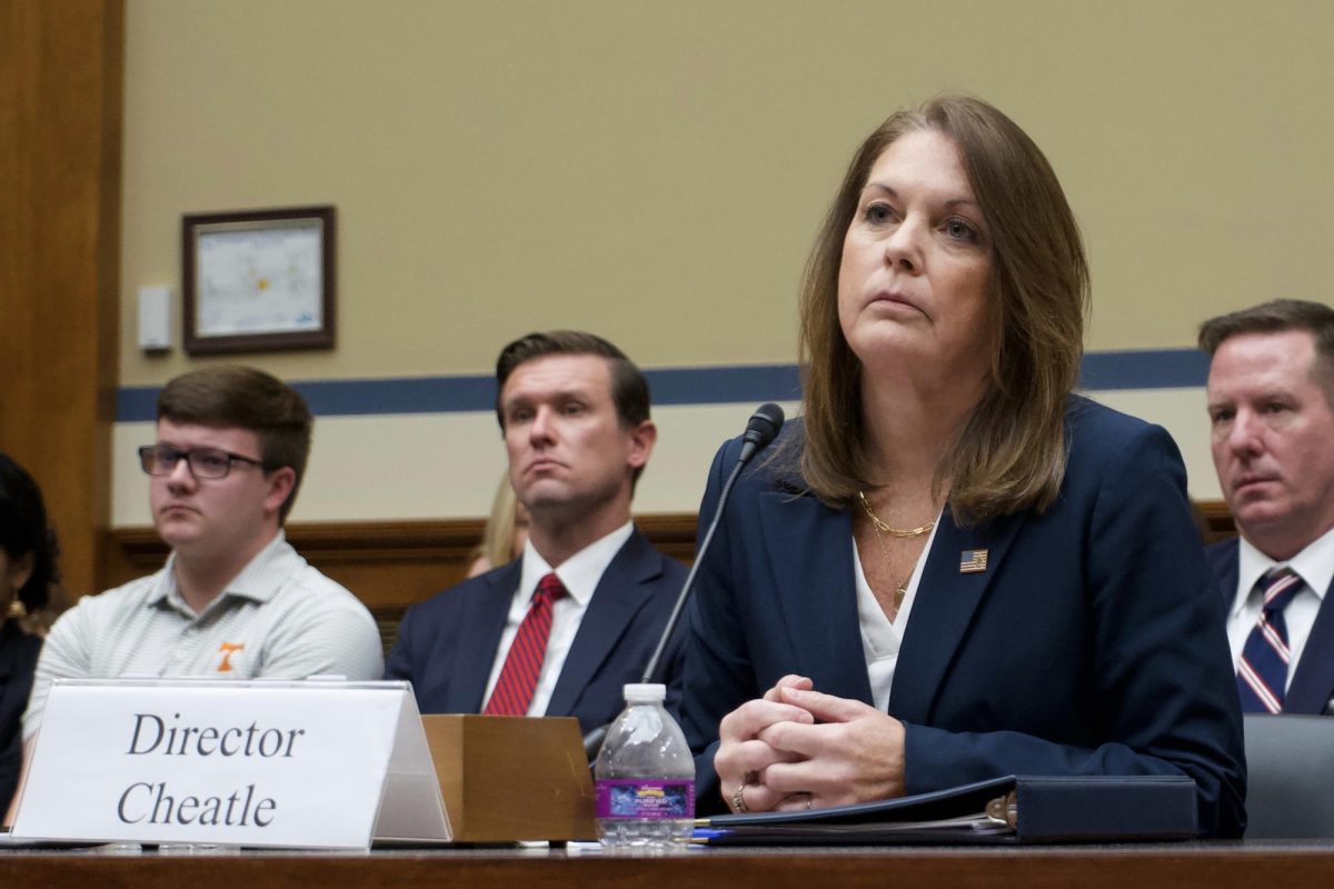 Secret Service Director Kimberly Cheatle at a House Oversight hearing Monday on the attempted Trump assassination. Madeline Hoffmann/Gaylord News