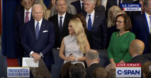 Oklahoma’s own Carrie Underwood sang a rendition of America the Beautiful during President Trump’s Inauguration. Underwood joined the Oklahoma Congressional Delegation in the Rotunda for the ceremony. Photo courtesy CSpan.org