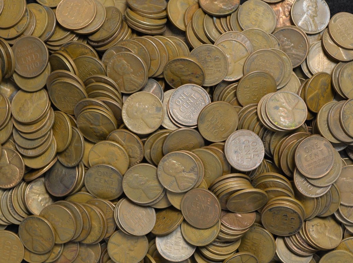 Collection of pennies at Liberty Coin and Gold in Norman, Oklahoma. /Liberty Coin and Gold