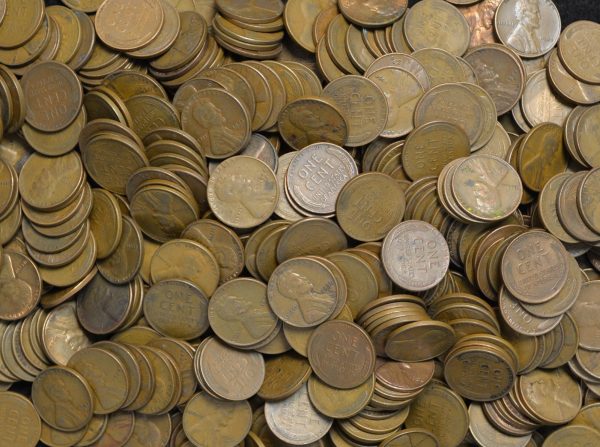 Collection of pennies at Liberty Coin and Gold in Norman, Oklahoma. /Liberty Coin and Gold
