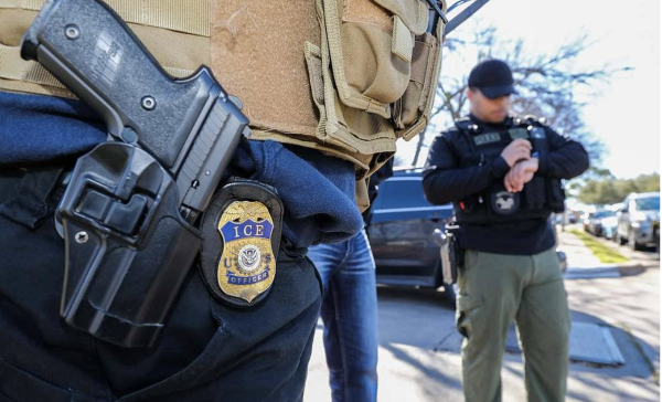 U.S. Immigration and Customs Enforcement (ICE) officers during an enforcement operation - Photo by U.S. Immigration and Customs Enforcement